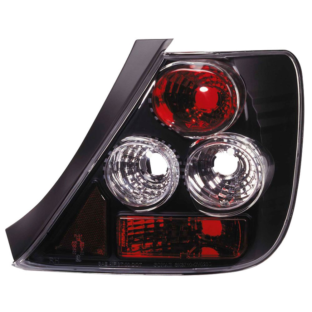 AUTO-STYLE Satz Heckleuchten kompatibel mit Honda Civic HB 3-türig 2001-2005 - JDM Schwarz von AUTO-STYLE