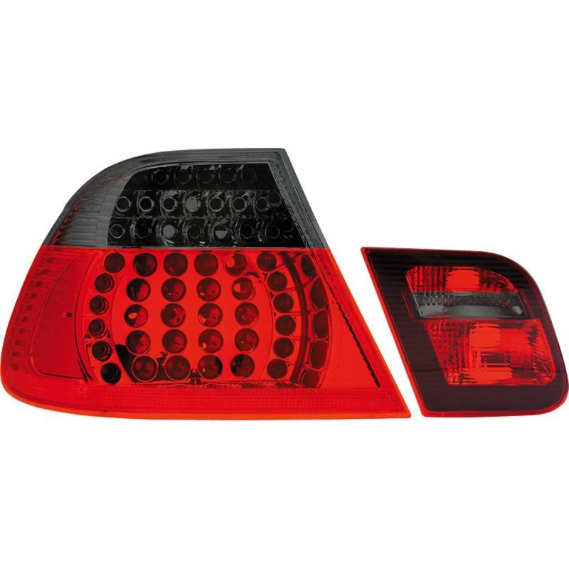 AUTO-STYLE Satz LED Heckleuchten kompatibel mit BMW 3er E46 Limousine 1998-2001 - Rot/Smoke von AUTO-STYLE