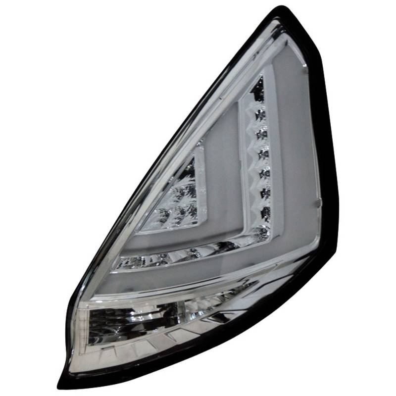 AUTO-STYLE Satz LED Heckleuchten kompatibel mit Ford Fiësta VII 3/5-türig 2008-2012 - Chrom von AUTO-STYLE