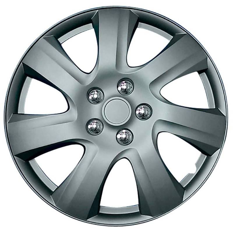 AUTO-STYLE Satz Radzierblenden Carolina 16-Zoll Matt-Gunmetal von AUTO-STYLE