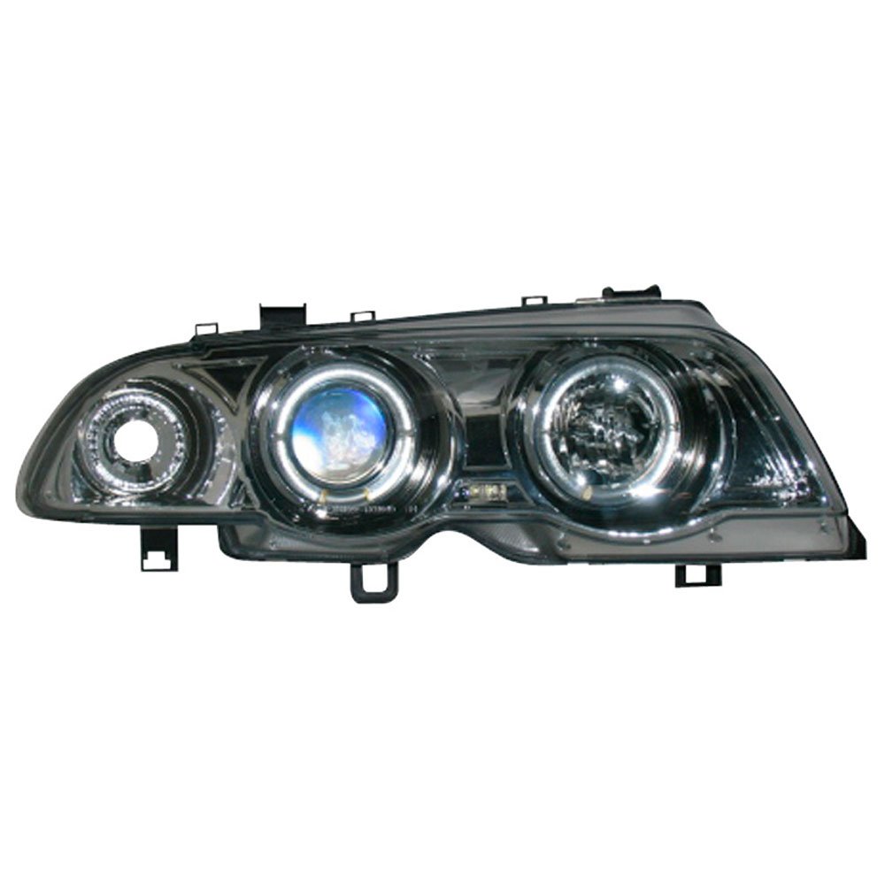 AUTO-STYLE Satz Scheinwerfer kompatibel mit BMW 3er E46 Limousine/Touring 1998-2001 - Chrom - inkl. Blinker & Standlichtringen von AUTO-STYLE