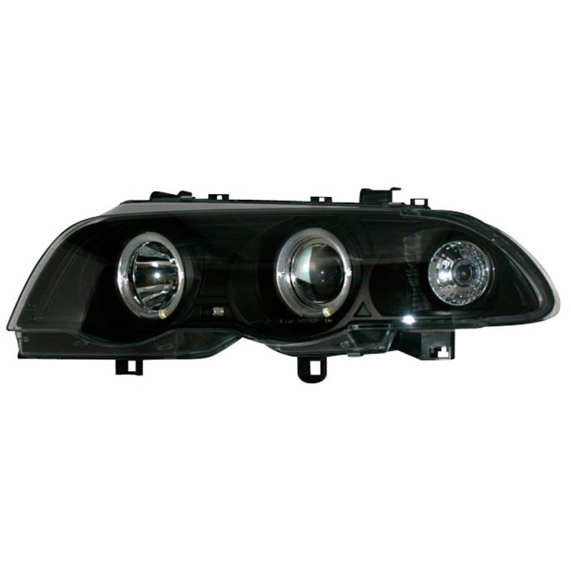 AUTO-STYLE Satz Scheinwerfer kompatibel mit BMW 3er E46 Limousine/Touring 1998-2001 - Schwarz - inkl. Blinker & Standlichtringen von AUTO-STYLE