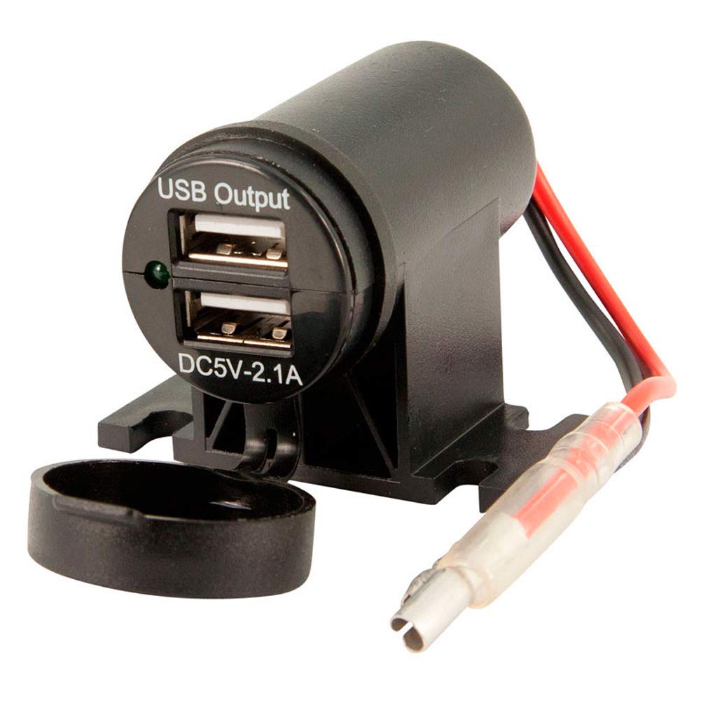 AUTO-STYLE USB Adapter - 2 Anschlüße 5V-2.1A - Auf-/Unterbau - 12V - schwarz von AUTO-STYLE