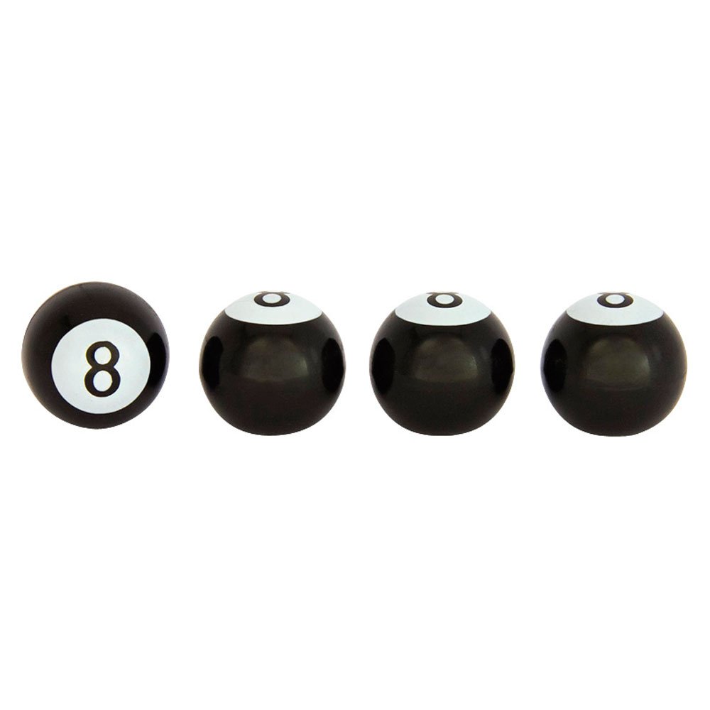 AUTO-STYLE Universelle Ventilkappen 8-ball - Schwarz - Satz à 4 Stück von AUTO-STYLE