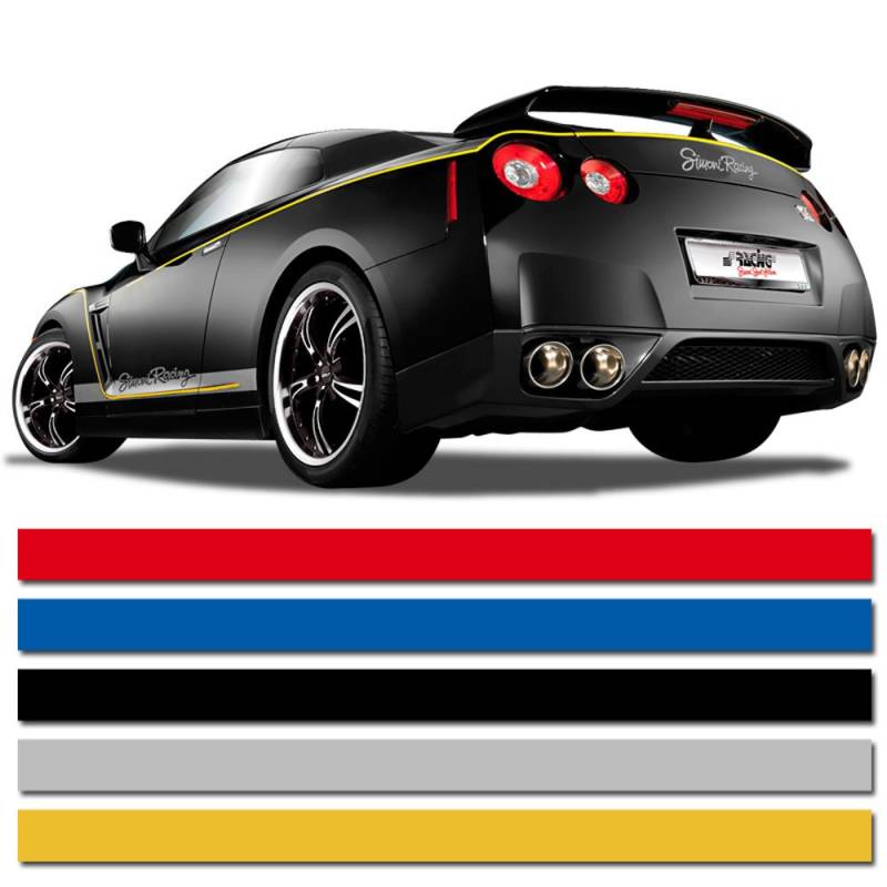 AUTO-STYLE Universelle selbstklebende Pin-Stripe AutoStripe Cool200 - Schwarz - 6,5mm x 975cm von AUTO-STYLE