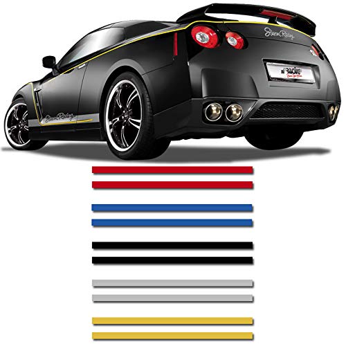 AUTO-STYLE Universelle selbstklebende Pin-Stripe AutoStripe Cool270 - Silber - 2+2mm x 975cm von AUTO-STYLE