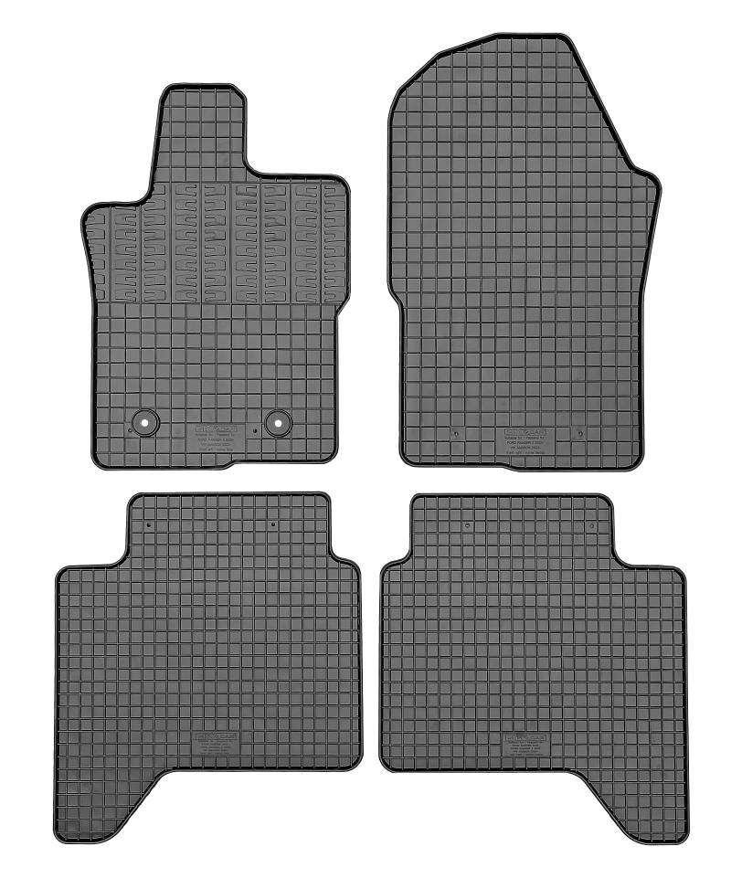 AUTO-STYLE Satz Gummimatten kompatibel mit Volkswagen Amarok 2022- & Ford Ranger II 2022- (4-teilig + Montagesystem) von AUTO-STYLE