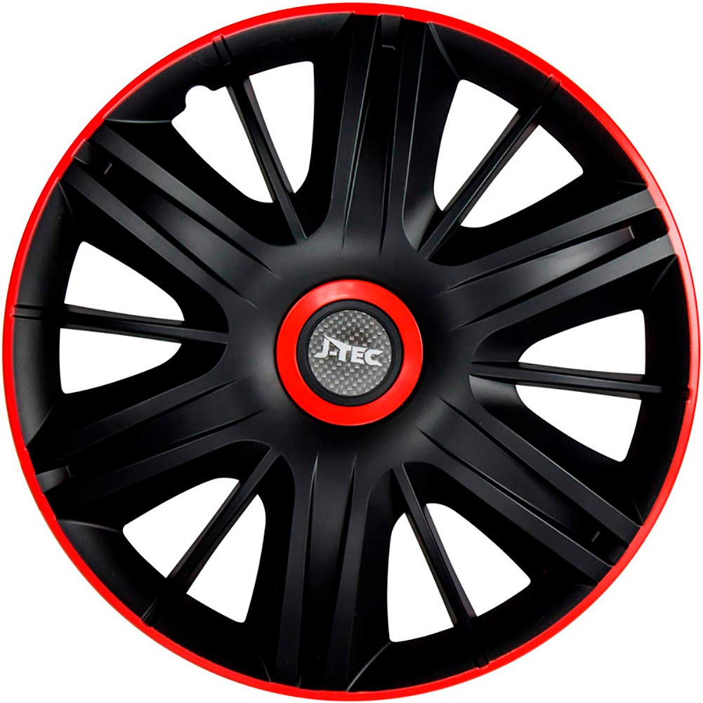 Satz J-Tec Radzierblenden Maximus 16-Zoll Schwarz/Rot von AUTO-STYLE