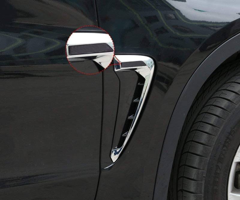 Für Xdrive Emblem Logo für X5 F15 X5M F85 2014-2018 Shark Gills Side Fender Vent Dekoration 3D Aufkleber Auto Zubehör Car-Styling (Silber) von AUTO-spro