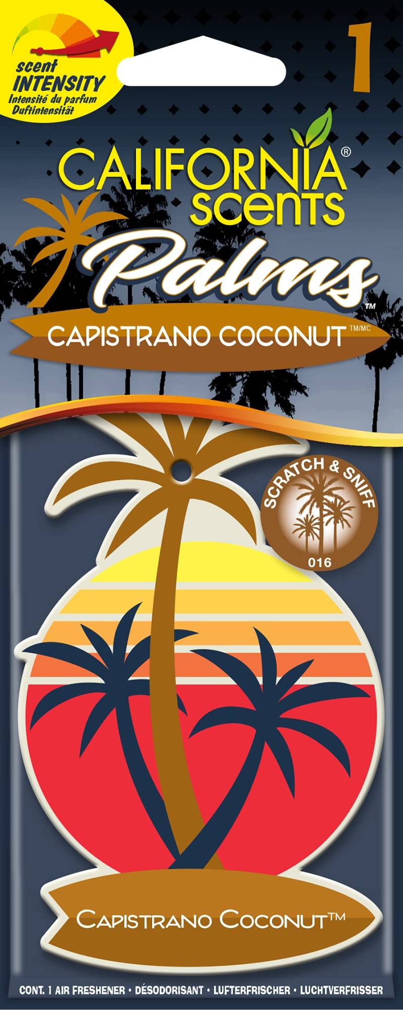 Palms Lufterfrischer Capistrano Coconut, 1 Stück von California Scents