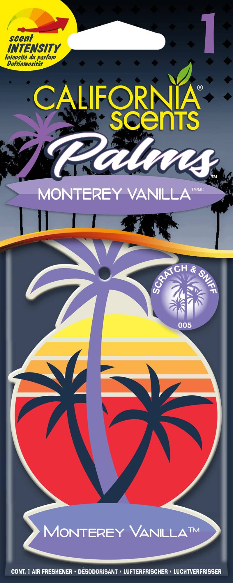 California Scents Palms Lufterfrischer Monterey Vanilla, 1 Stück von California Scents