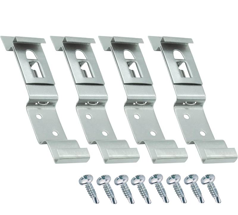 Autodomy 4 Stück Anhänger Kennzeichen Clips 125x25 mm | Universeller Kennzeichenhalter Edelstahl + 8 Schrauben | Wechselkennzeichen Halterung für Auto, Anhänger, LKW von AUTODOMY