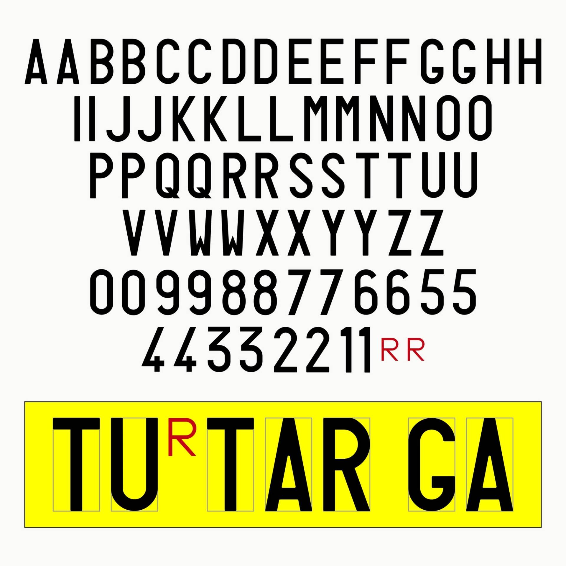 Autodomy Aufkleber Buchstaben Nummernschild Italienisch von AUTODOMY