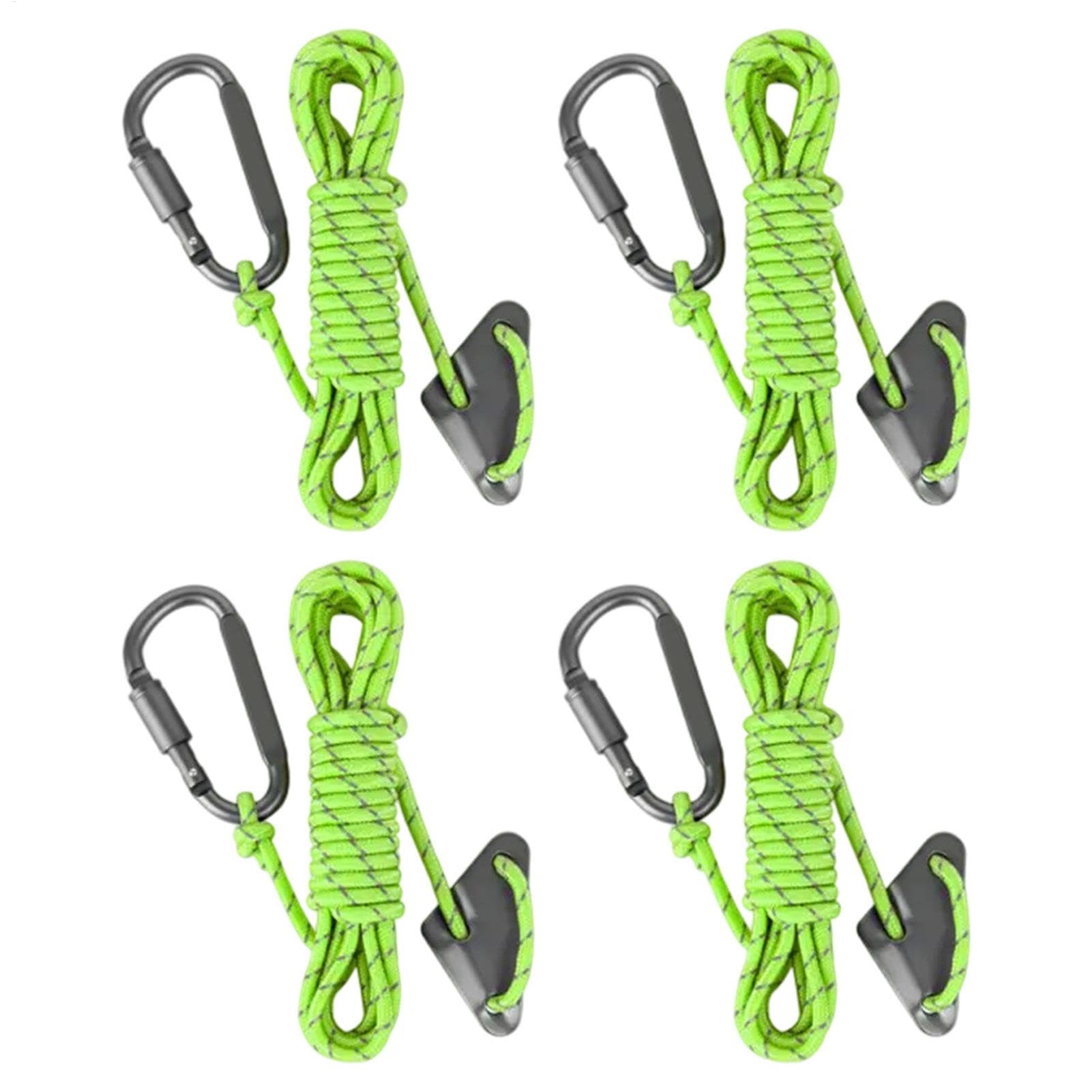 AUTOECHO Binden Sie die Gurte Ratchet, Ratschenkrawatte | 4 Teile reflektierende Paracord mit Aluminiumlegierung Carabiner,Camping -Zelt -Planen, Klettern des Utility -Kabels zum Radfahren, Outdoor von AUTOECHO