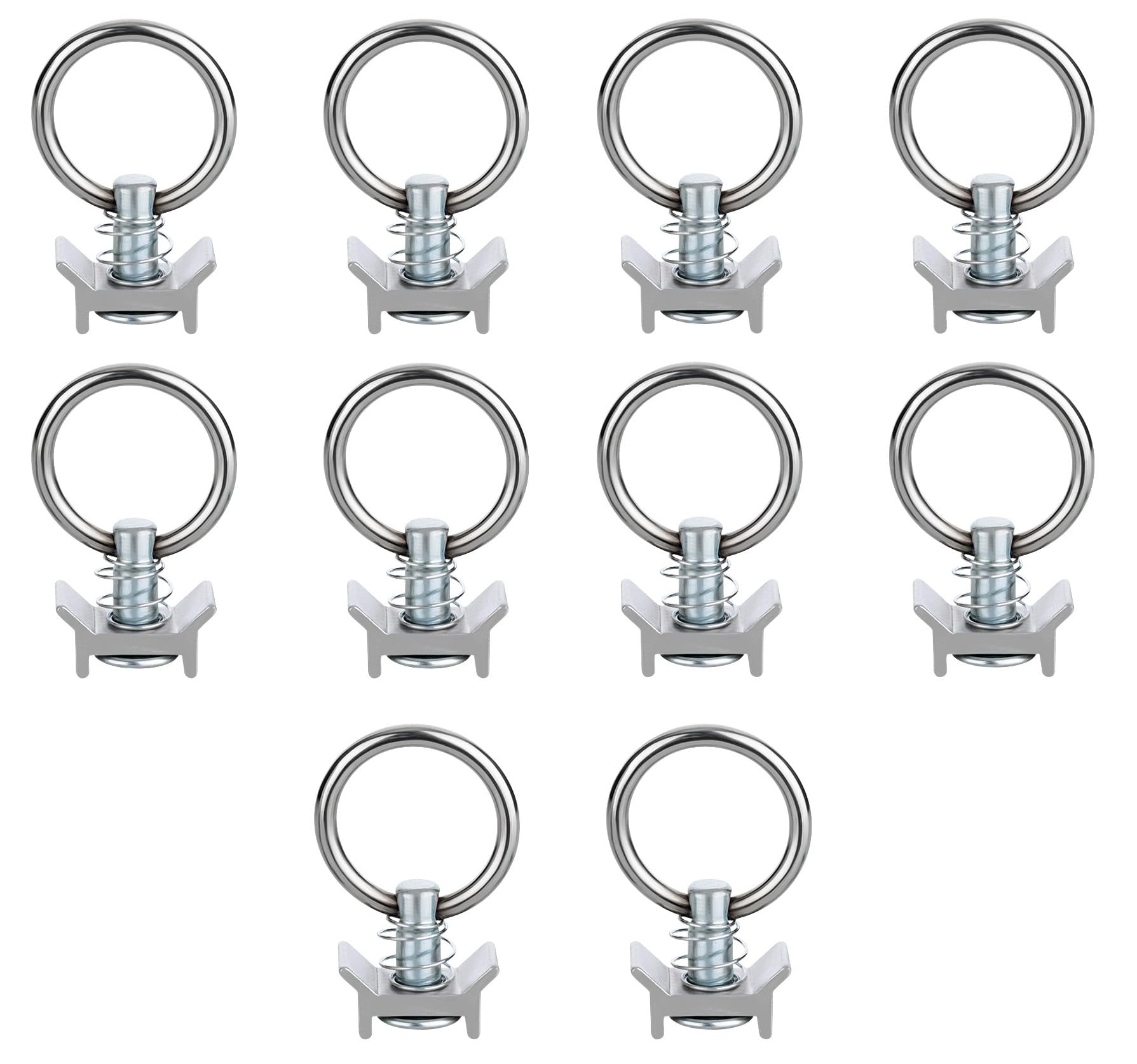 10x Airlineschiene Fitting Ring | Airline Zurröse für Zurrschienen | Flugösen Set zur Ladungssicherung in Anhänger, PKW, LKW von AUTOLIGHT 24