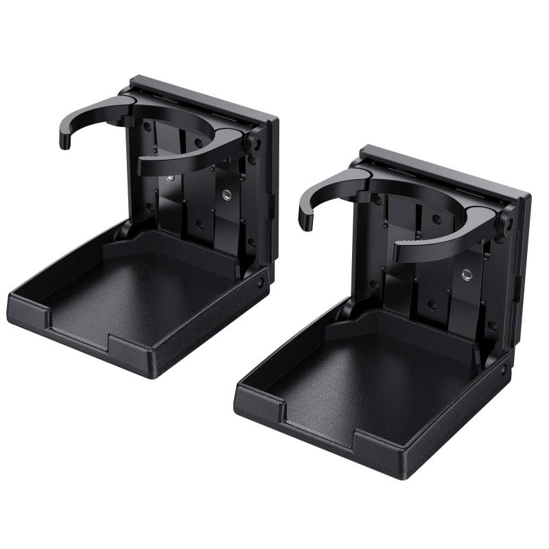 AUTOUTLET 2X Auto Getränkehalter, Dosenhalter Flaschenhalter Becherhalter für Boot KFZ, Unterarm verstellbar, Also fürTasse Rollstuhl Wagen, Universal Folding Drink Holders von AUTOUTLET