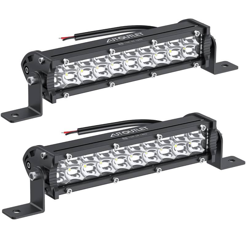 AUTOUTLET LED Arbeitsscheinwerfer, 24 LED Zusatzscheinwerfer 72W 4800LM Auto Scheinwerfer Offroad Spotlight DC 10-30V 6500K IP67 Wasserdicht Arbeitslicht für SUV Truck Traktor LKW Bagger usw(2 Stück) von AUTOUTLET