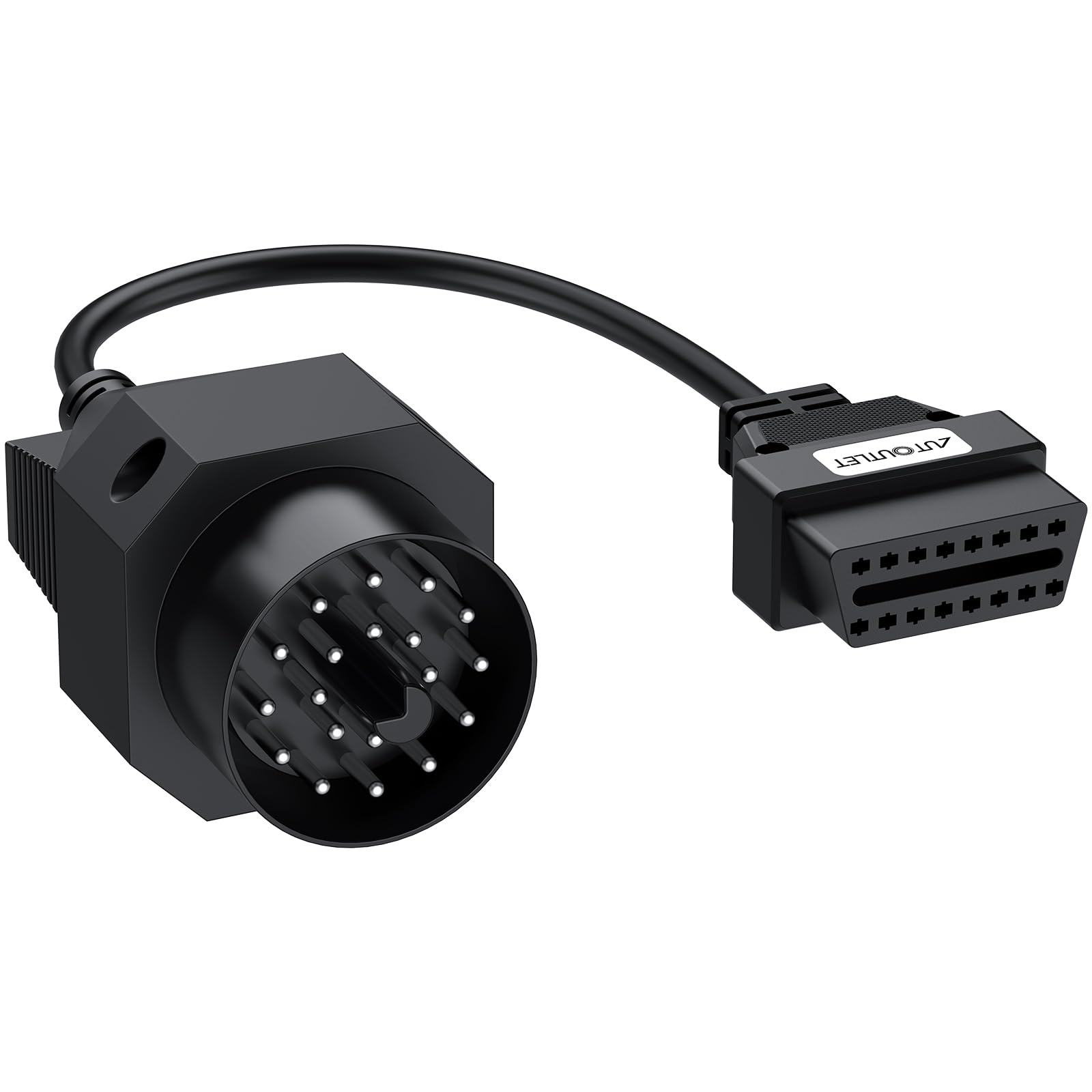 AUTOUTLET OBD1 auf OBD2 Adapter, 20 Pin OBD1 auf 16 Pin OBD2 Diagnose Adapter Diagnose Verlängerungskabel Scanner Kabel Adapterkabel Kompatibel mit BMW E36 E38 E39 E46 E53 X5 Z3 von AUTOUTLET