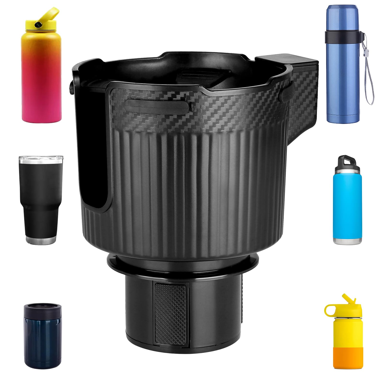 AUTOUTLET Auto Getränkehalter, Universell Becherhalter mit Verstellbare Basis, Auto Cup Halter Expander KFZ Auto Trinkhalter Cupholder Dosenhalter für Flasche von Durchmesser 3.4"-4" von AUTOUTLET