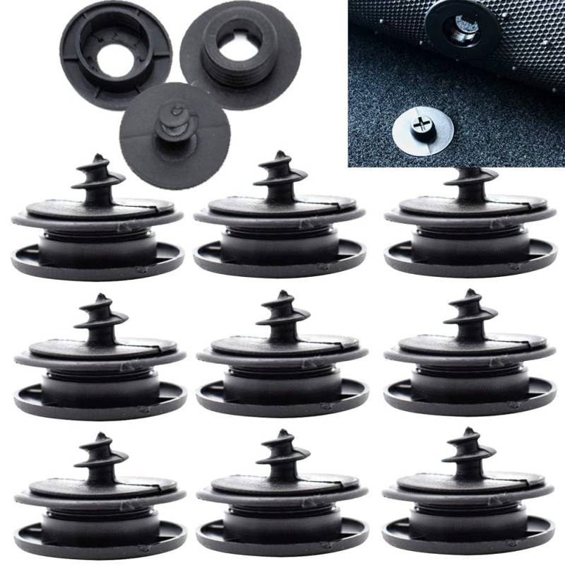 AUTOXBERT 10 PCS Universal for VW Citroen Opel Audi Skoda Car Mat Clips/Fixings/Fasteners Floor Twist Lock Screws Shape von AUTOXBERT