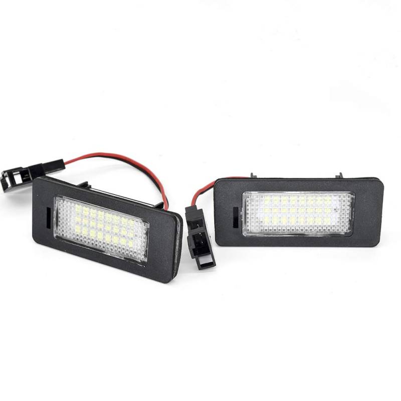 AUTOXBERT 2 x LED Kennzeichenbeleuchtung Für Audi A1 S1 A4 B8 A5 Q5 A6, 6000K 24SMD LED Kennzeichenleuchten Für VW Golf MK6 / Passat B6 von AUTOXBERT