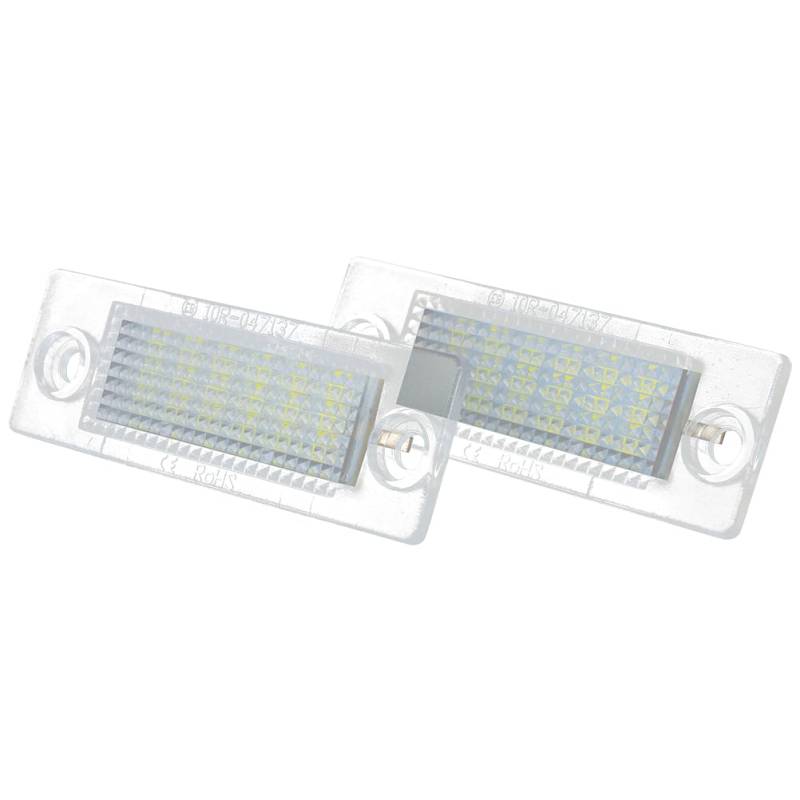 AUTOXBERT 2 x LED Kennzeichenbeleuchtung Für VW Caddy 3 4 Touran T5 Golf Plus Passat Jetta, 6000K 18SMD Error Free Canbus Bright Weiß Lampen Leuchtmittel von AUTOXBERT