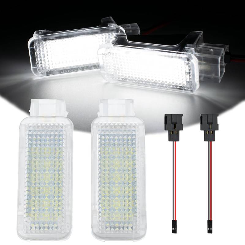 AUTOXBERT 2X LED SMD Fußraumbeleuchtung Innenbeleuchtung Kofferraum Türbeleuchtung Lampe für Au-di A2 A3 A4 S4 A5 A6 A8 Q5 Q7 VW Pass-at Rabbit Golf Jetta, Plug&Play von AUTOXBERT