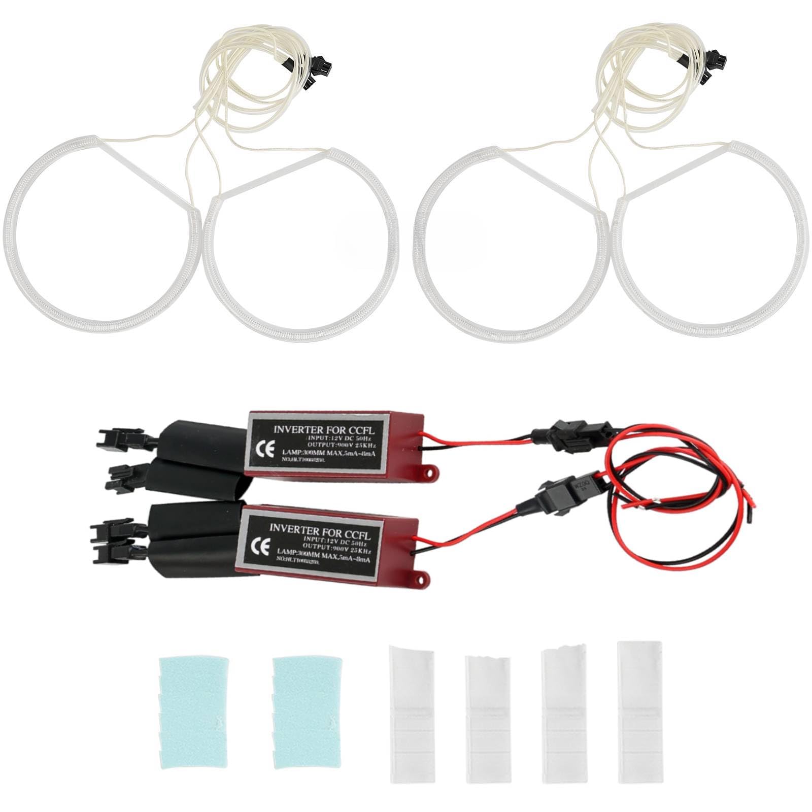 AUTOXBERT 4x CCFL Angel Eyes Halo-Ring-Set für BMW E46 E36 E38 E39, 12V 6000K Hohe Helligkeit Weißes Licht von AUTOXBERT