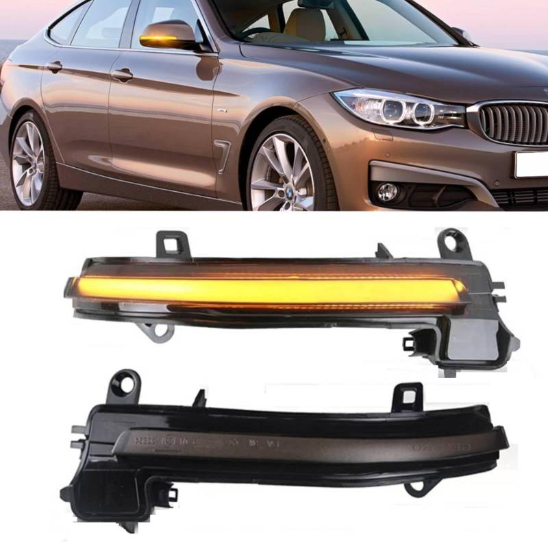 AUTOXBERT LED Spiegelblinker für BMW F20 F21 F22 F30 F31 F34 F35 F32 F33 F36 X1 E84, Schwarz links und rechts mit Canbus Fehlerfrei von AUTOXBERT