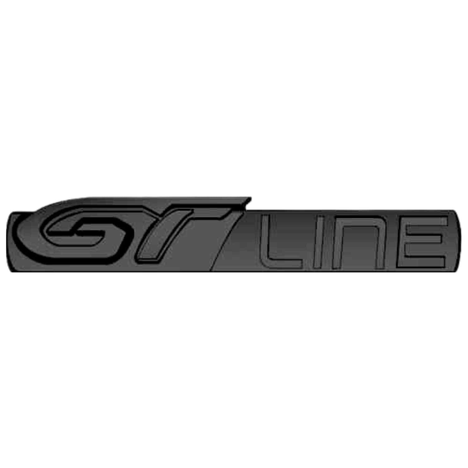 AUTOZOCO GT Line Emblem Emblem GT Line, Insignia GT Line, Aufkleber GT Line, Aufkleber GT Line, passend für Kofferraum, kompatibel mit Peugeot, Material Zinklegierung, 84 mm x 20 mm (schwarz) von AUTOZOCO