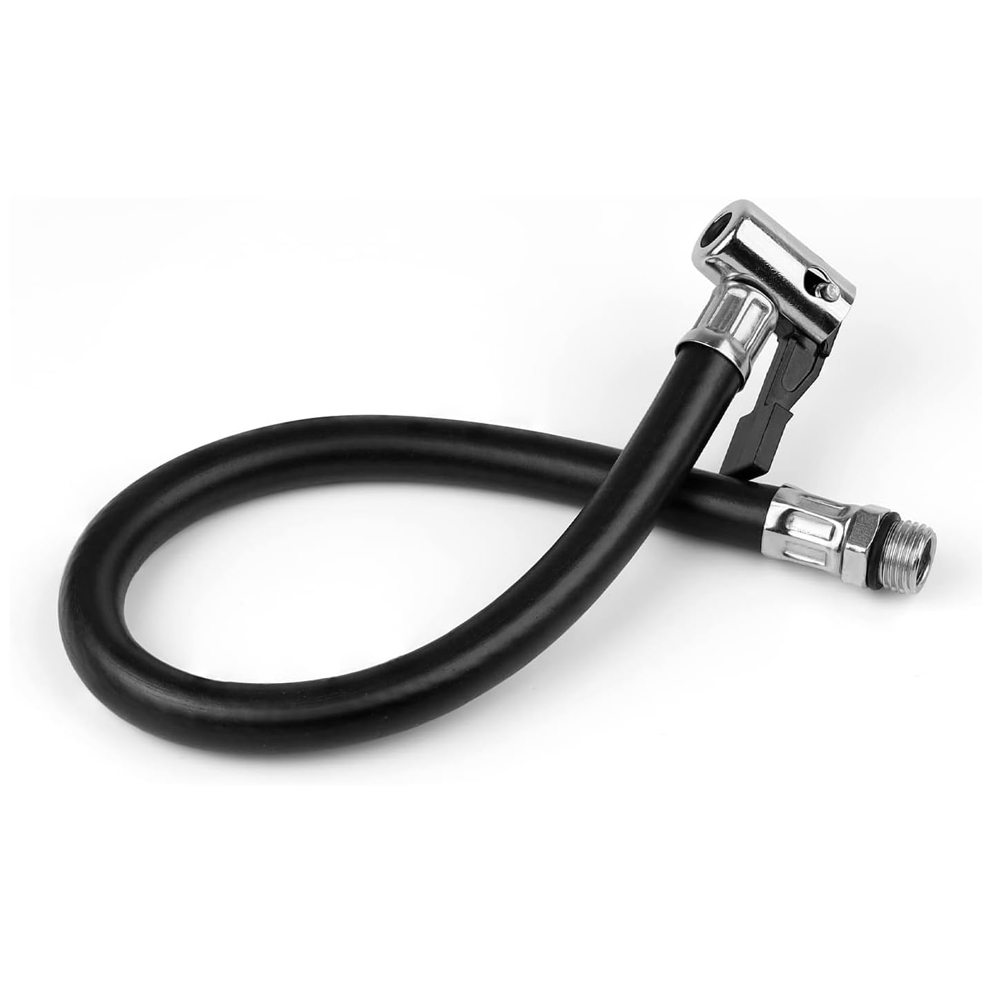 AUTOZOCO Schlauch für Reifenfüller, Schlauchaufpumpe, Adapter zum Aufpumpen von Reifen, geeignet für Fahrrad, Motorrad, Auto, Gewindedurchmesser 12,5 mm, Länge 37 cm, gebogen von AUTOZOCO