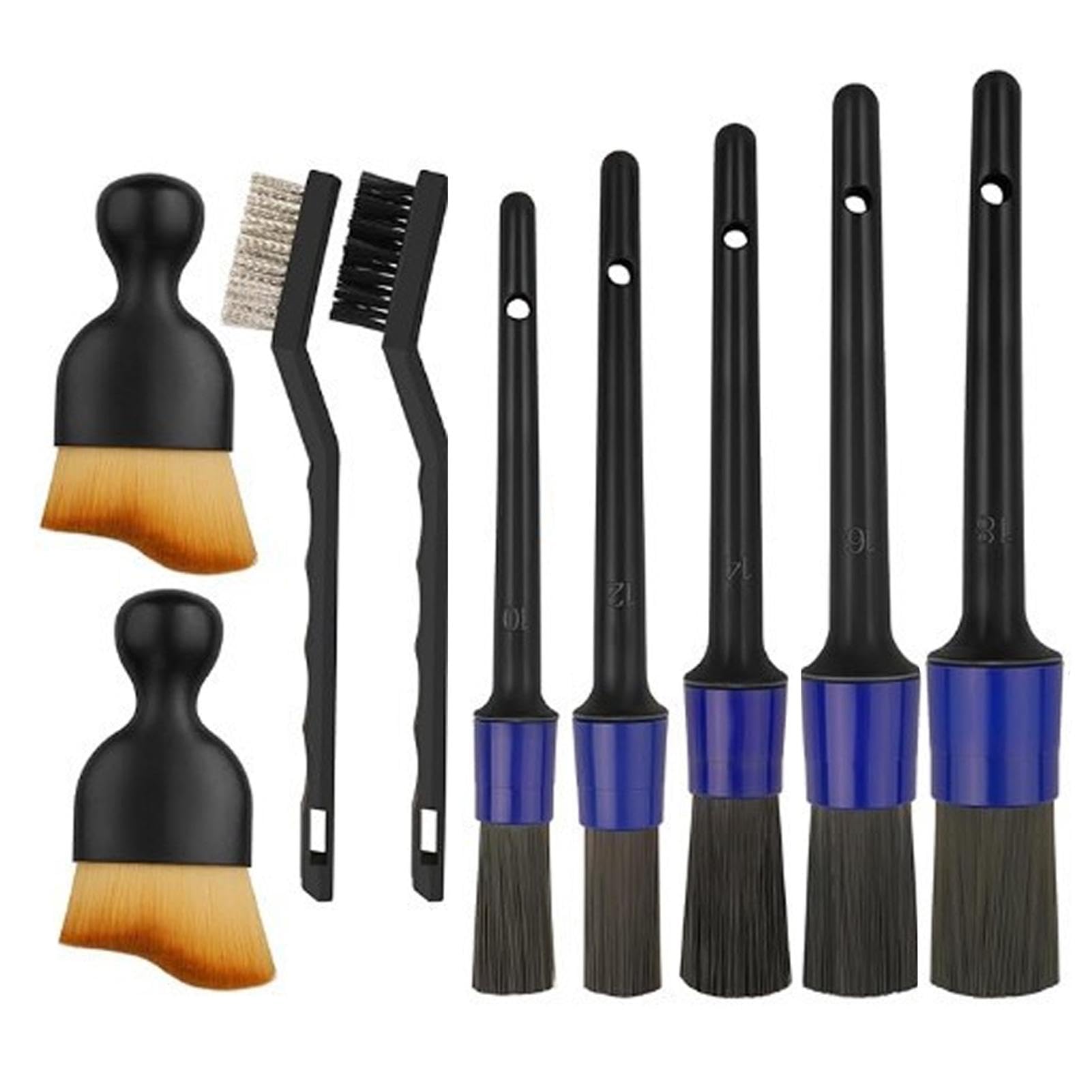 AUTUUCKEE 9-teiliges Auto-Detailing-Pinsel-Set, Auto-Innenreinigungsbürsten, weiche Auto-Armaturenbrett-Staubwedelbürste, Auto-Detaillierungs-Set für die Reinigung von Innen- und Außenbereich des von AUTUUCKEE