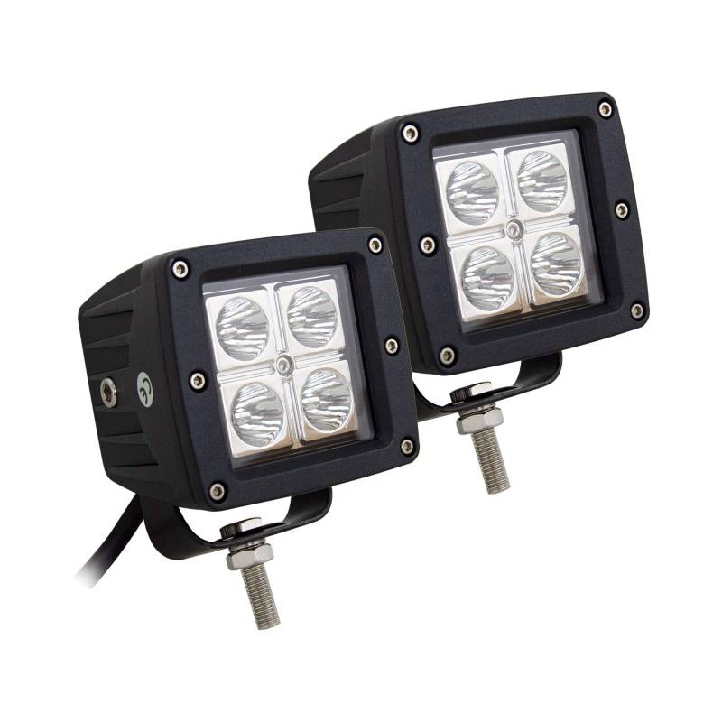 AUXTINGS 2 X 7.8cm 3 Zoll 7.8cm 12W Spot LED Lichtleiste Arbeitsscheinwerfer LED Pods Würfelscheinwerfer Nebelscheinwerfer mit Montagehalterung für Geländewagen Truck Auto ATV SUV von AUXTINGS