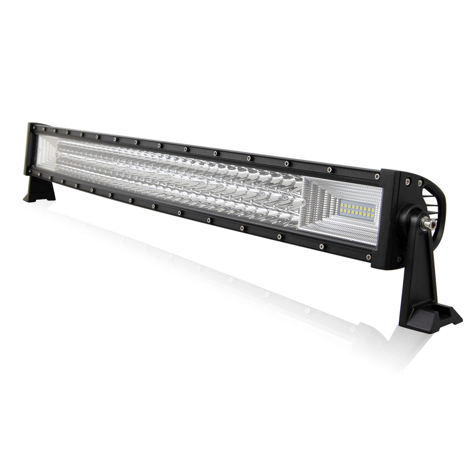 AUXTINGS 82 cm 32 Zoll 405W Dreireihige LED Lichtleiste Spot Fahren Nebelscheinwerfer Flutlicht Spotlight 6000K Wasserdicht IP67 Arbeitslicht 12V von AUXTINGS