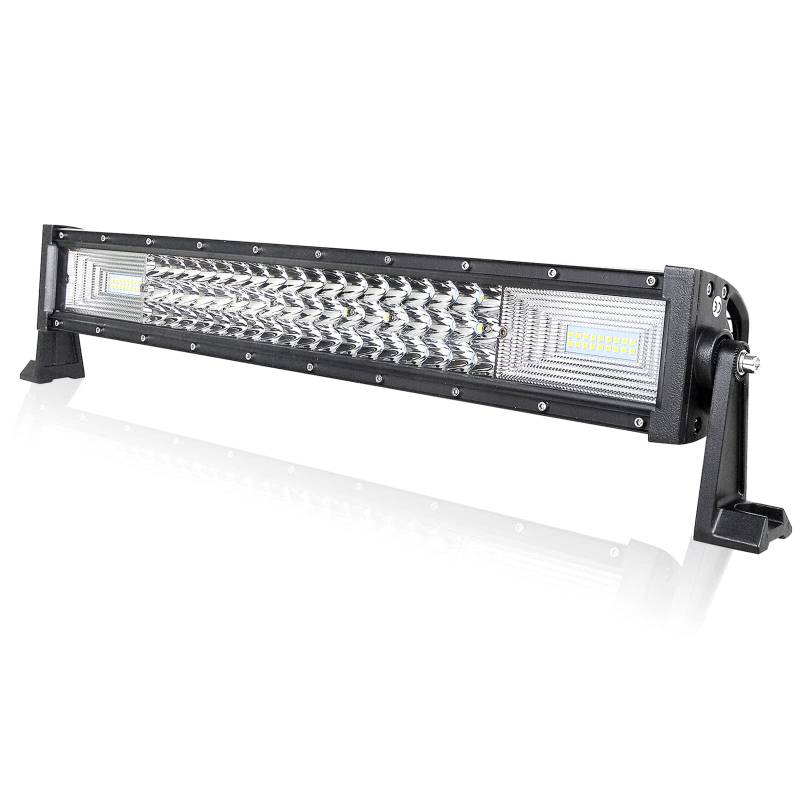 AUXTINGS LED Arbeitsscheinwerfer 22 Zoll 56 cm 270W LED Zusatzscheinwerfer 12600LM Auto Scheinwerfer Offroad Flutlicht Spotlight 6000K Wasserdicht IP67 Arbeitslicht 12V von AUXTINGS