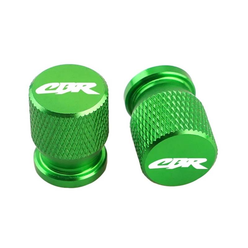 Motorrad-Ventilkernkappe Für Hon@&da CBR250R CBR600RR CBR1000RR 2004-2019 CBR 250R 900RR 1000RR Zubehör Motorrad CNC Aluminium-Reifenventilkappe(Green-CBR) von AUytcin