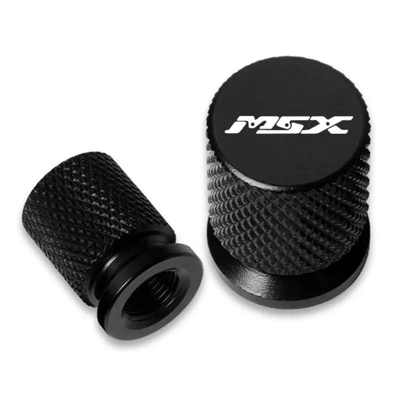 Motorrad-Ventilkernkappe Für Hon@&da MSX125 Grom MSX 125 2013-2020 2019 2018 Motorrad CNC-Zubehör Radreifen Ventilkappen Luftdichte Abdeckung(Black) von AUytcin