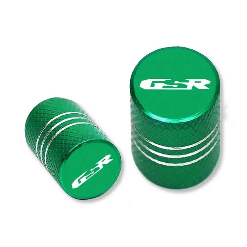 Motorrad-Ventilkernkappe Für Suzuki GSR750 GSR600 GSR400 GSR 750 600 400 Ganzjähriges Universal-Motorradreifenventil Luftschaftabdeckungskappenstopfen CNC-Zubehör(Green) von AUytcin