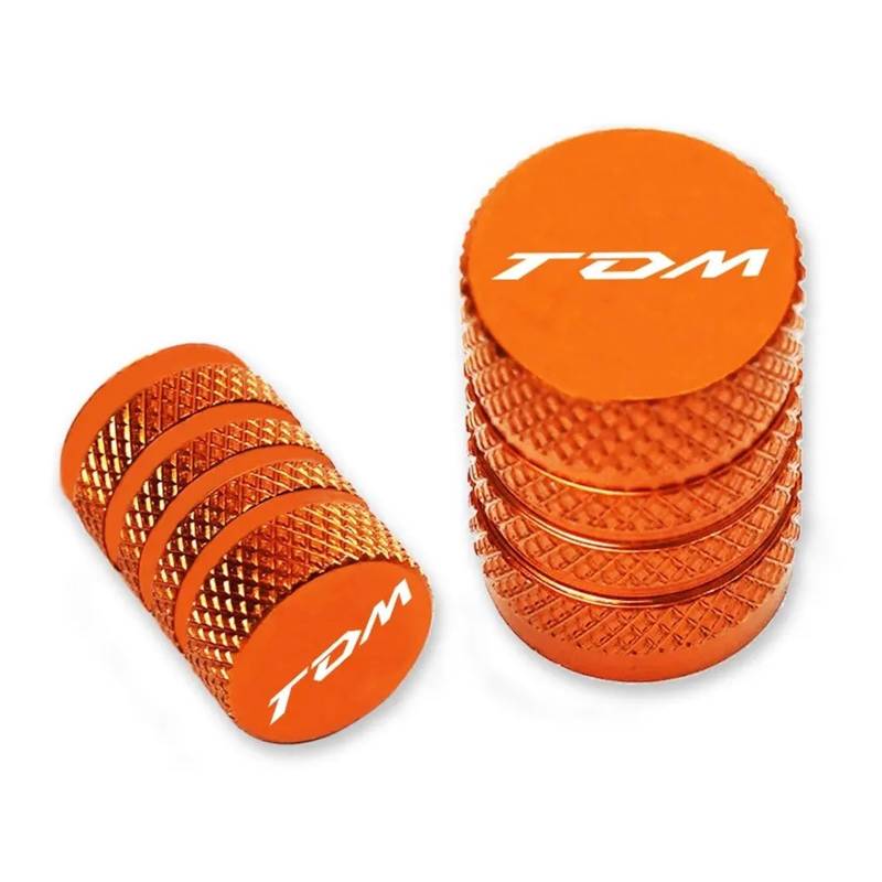 Motorrad-Ventilkernkappe Für TDM 850 900 TDM850 TDM Alle Baujahre Motorradzubehör Radreifen Ventilkappen CNC Luftdichte Abdeckungen Staubdichte Kappen(Orange) von AUytcin