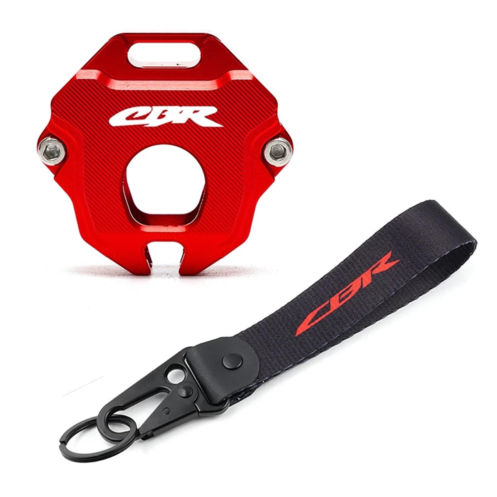 Schlüsselgehäuse für Motorräder Für HON@&DA CB500X CB650R 500F CBR650R 500R CBR600F CBR 600RR 1000RR Motorrad CNC-Schlüsselgehäuse-Abdeckungsschale Schlüsselanhänger(1Set Red-CBR) von AUytcin