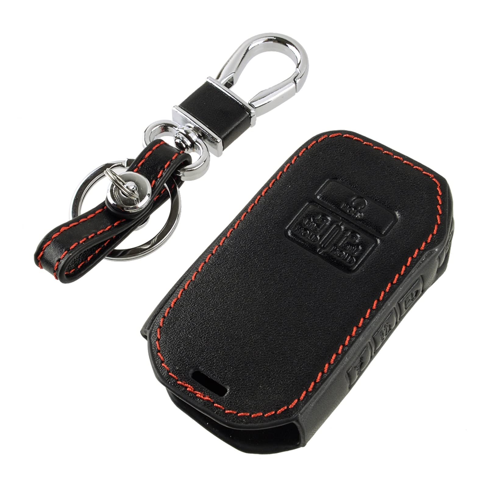 AVATUPRPTC 7 Tasten Auto FOB Key Cover Case Halter Schale Bag Protector for Keychain schwarz for rotem Nähen kompatibel for Kia Kompatibel for Karneval. Ex SX 2022. Schlüsseletui von AVATUPRPTC