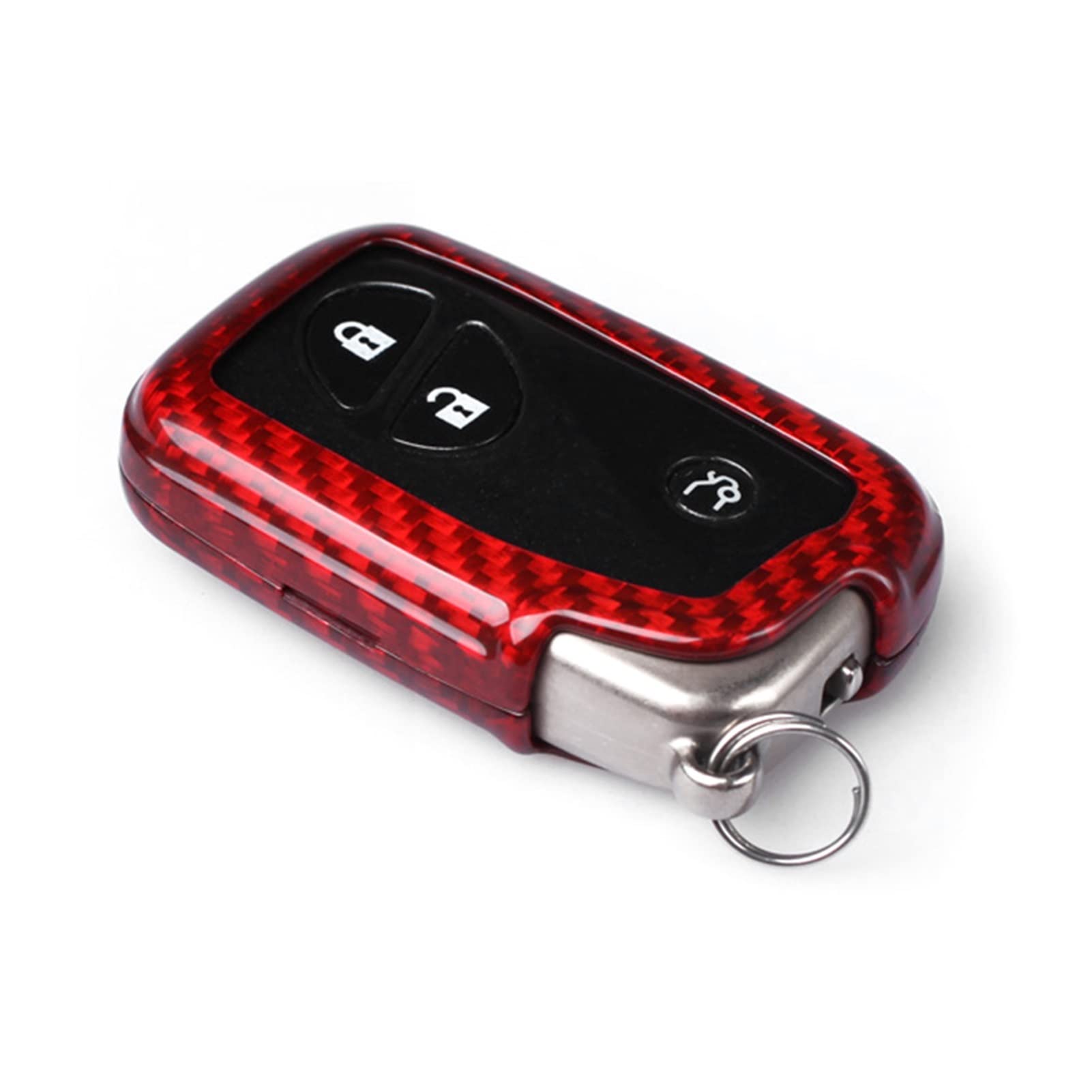 AVATUPRPTC Auto Auto-Fernbedienungs-Key-Rot-Cover-Hülle Kohlefaserabdeckungen Shell-kompatibel for Lexus RX450 350 LX570 GS460 Schlüsseletui von AVATUPRPTC