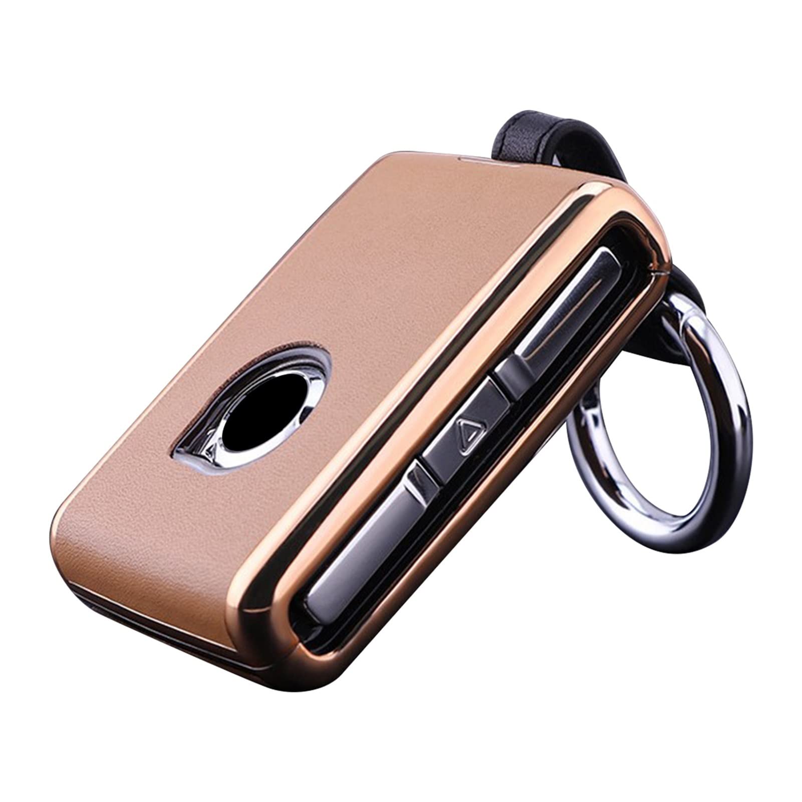 AVATUPRPTC Auto-Fernbedienung-Key-FOB-Cover-Shell Protector-Hülle for Schlüsselketten-Zubehör, das for Volvo kompatibel ist S60 S80 S90 C30 V70 V90 XC40 XC60 XC70 Schlüsseletui(Gold) von AVATUPRPTC