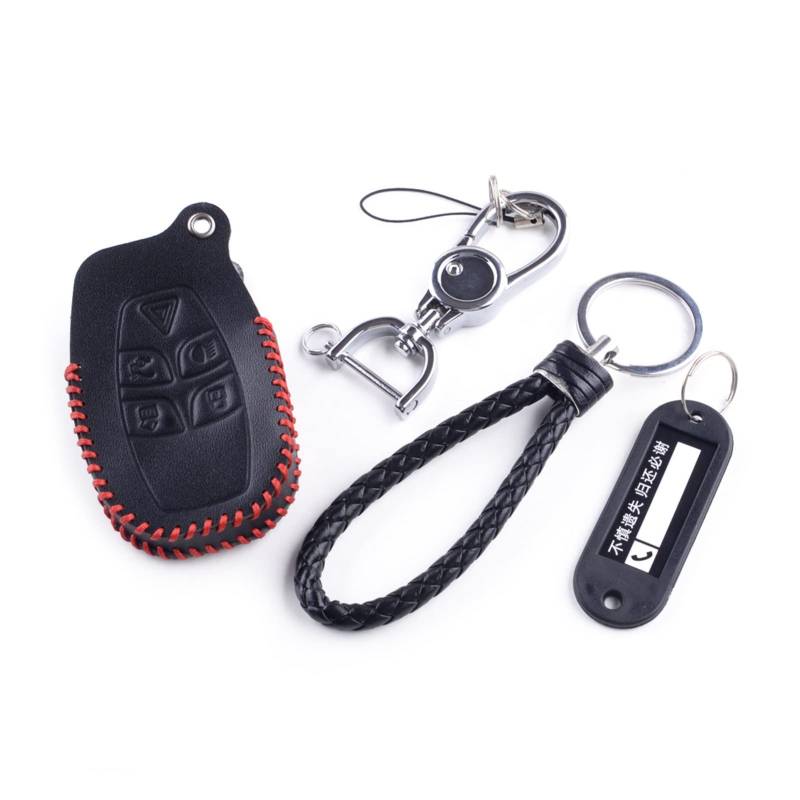 AVATUPRPTC Auto Leder Keyless Remote Smart Key Fob Cover Shell Bag Kompatibel for Jaguar XJ XJ-L 2011 2012 2013 2014 2014 2015 2016 Schlüsseletui von AVATUPRPTC