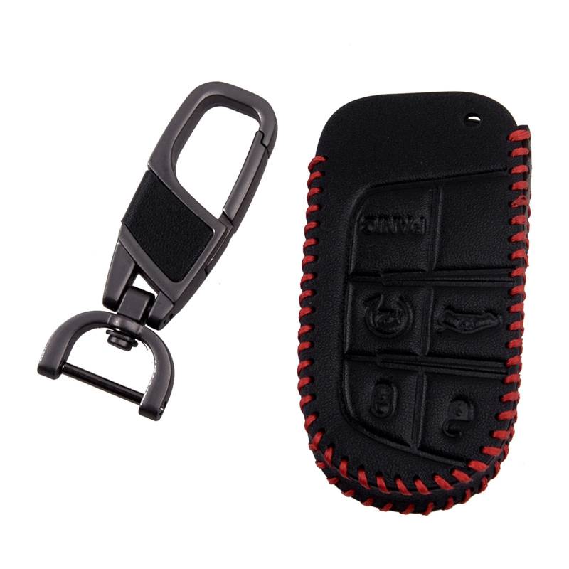 AVATUPRPTC Auto-Leder-Remote-Schlüssel-FOB-Abdeckungsfall for Jeep kompatibel for groß kompatiblem for Cherokee kompatibel for Chrysler 20000, der for Dodge kompatibel ist, kompatibel for Durango komp von AVATUPRPTC