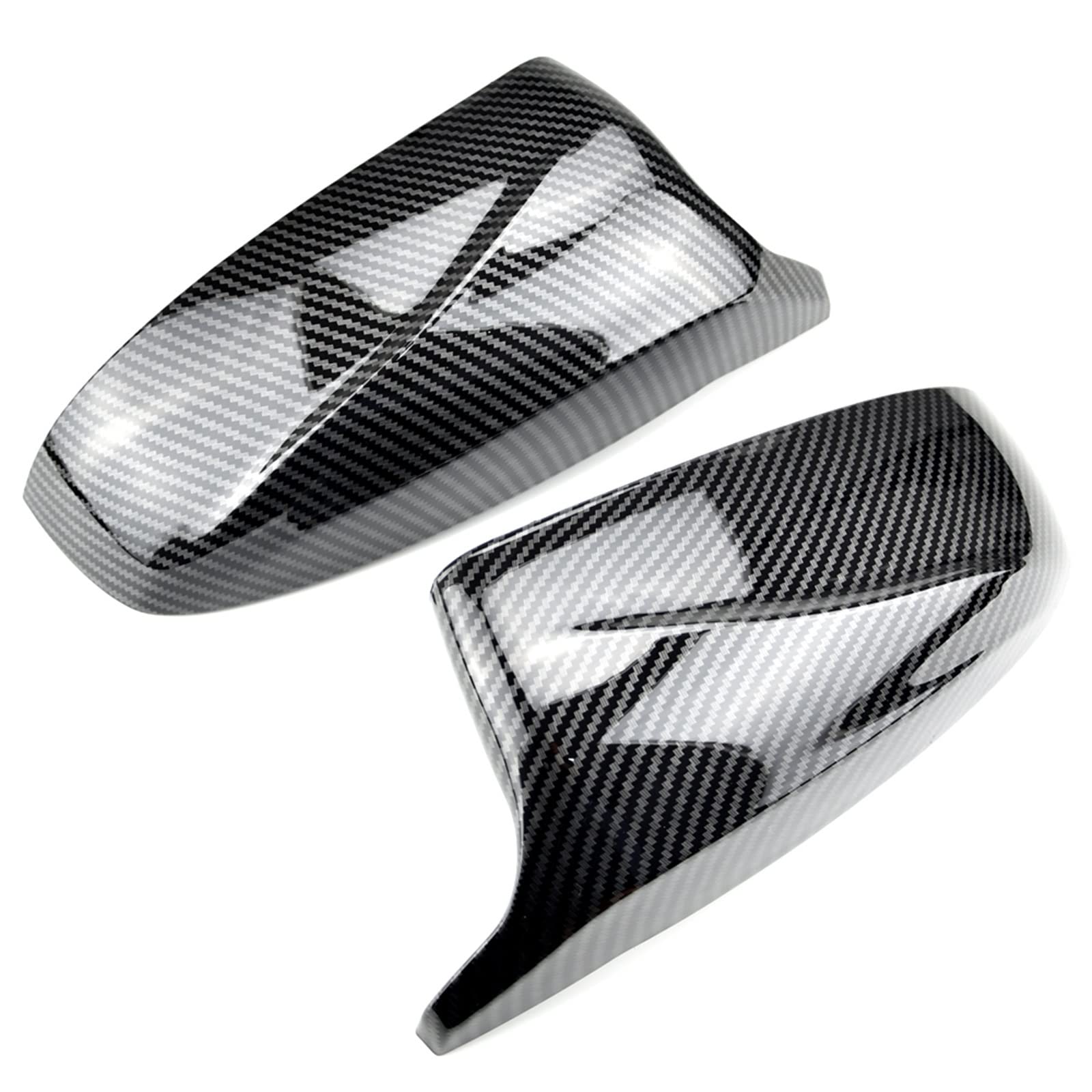 AVATUPRPTC Passend for BMW X5 E70 X6 E71 2008 2009 2010 2011 2012 2013 Auto Seitenspiegelabdeckung Rückspiegelkappen Schwarz Typen Rückspiegel(Carbon fiber pattern) von AVATUPRPTC