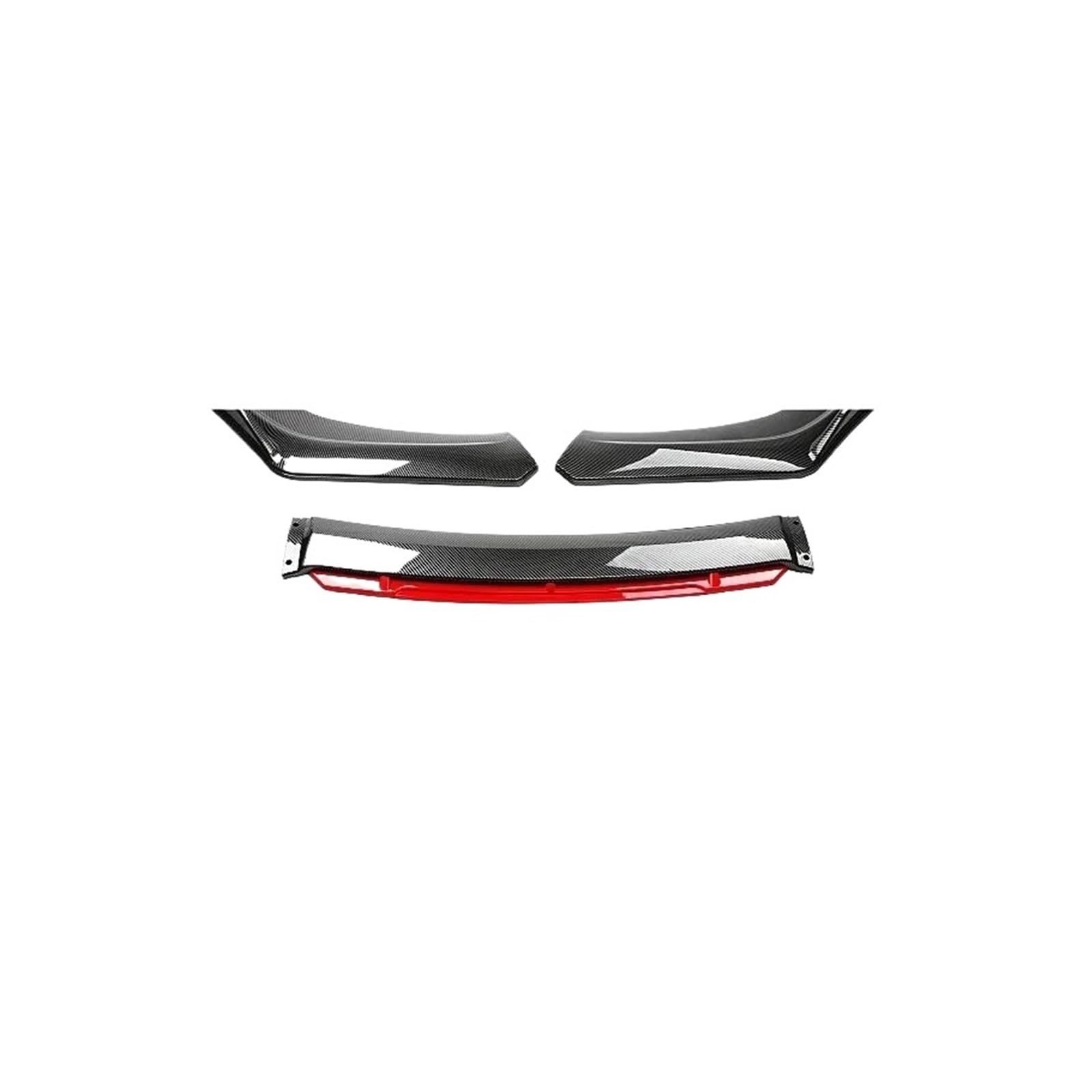 Auto Heckspoiler Flügel Für A3 A4 A6 Q3 S3 S4 S6 B6 B7 B8 B 8,5 Stoßstange Klinge Bodykit Zubehör Front Lip Splitter Spoiler Diffusor Limousine Universal Heckspoilerlippe(Carbon Red) von AVDBXGHSK