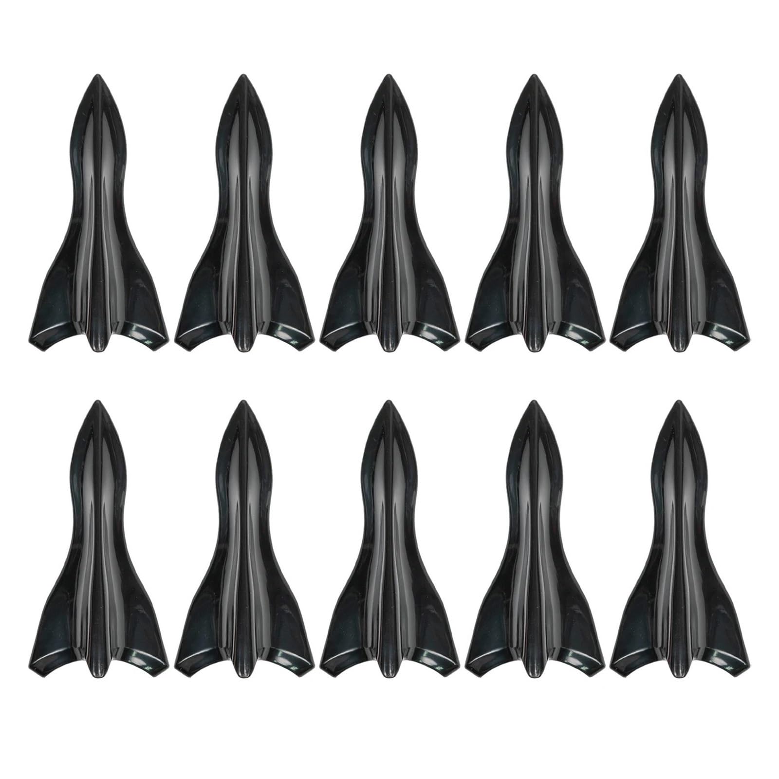 Auto Heckspoiler Flügel Universal Auto Dach Spoiler Stoßstange Antenne Flügel Stamm ABS Body Kit Set Dekoration Haifischflossen Diffusor Vortex Generator SUV 10 Stück Heckspoilerlippe von AVDBXGHSK