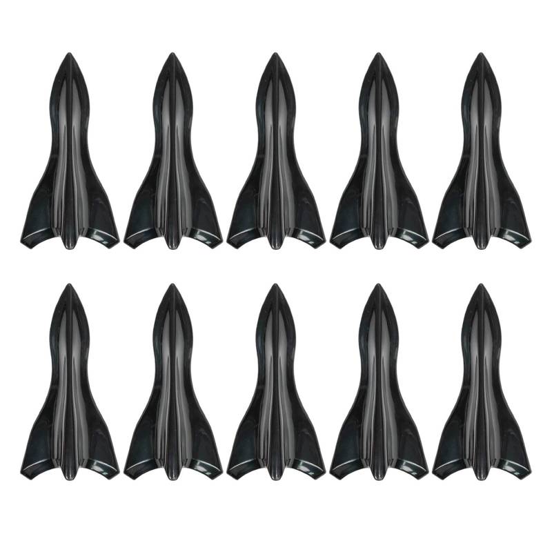 Auto Heckspoiler Flügel Universal Auto Dach Spoiler Stoßstange Antenne Flügel Stamm ABS Body Kit Set Dekoration Haifischflossen Diffusor Vortex Generator SUV 10 Stück Heckspoilerlippe von AVDBXGHSK