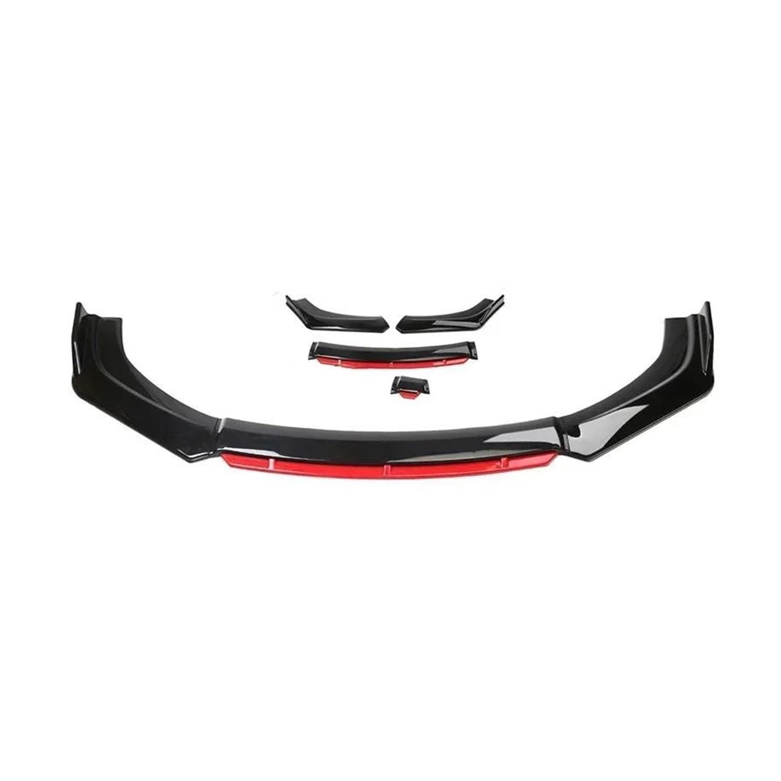 Auto Heckspoiler Flügel Universal Splitter Front Lip Bumper Universal Spoiler Diffusor Zubehör Bodykit Für A4 S4 A6 S6 Wagon Für Awant B6 B7 B8 Heckspoilerlippe(Black Red) von AVDBXGHSK